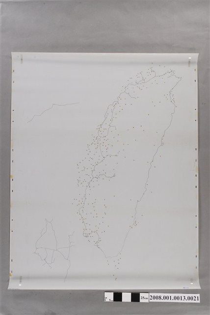 〈三十萬分一臺灣地區〉製版膠片鐵路黑版 (共2張)