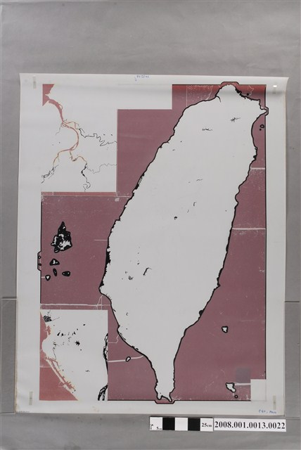 〈三十萬分一臺灣地區〉製版膠片海洋及湖泊 (共2張)