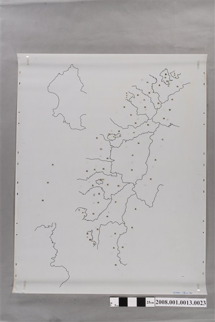 〈三十萬分一臺灣地區〉製版膠片縣市 (共2張)