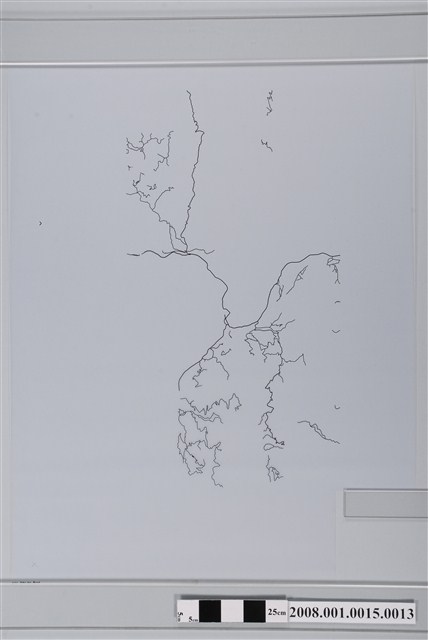 〈南投縣國姓鄉行政區域圖〉製版膠片道路之一 (共2張)