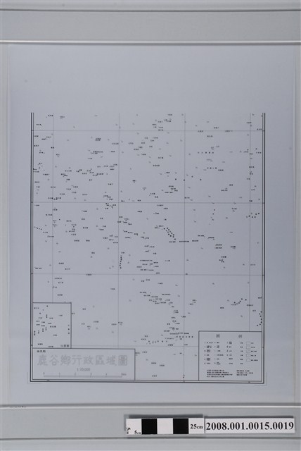 〈南投縣鹿谷鄉行政區域圖〉製版膠片文字 (共2張)