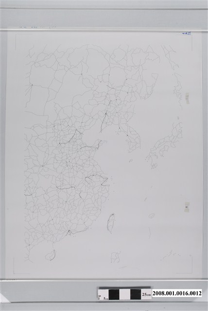 〈中華民國全圖〉右半部製版膠片公路 (共2張)