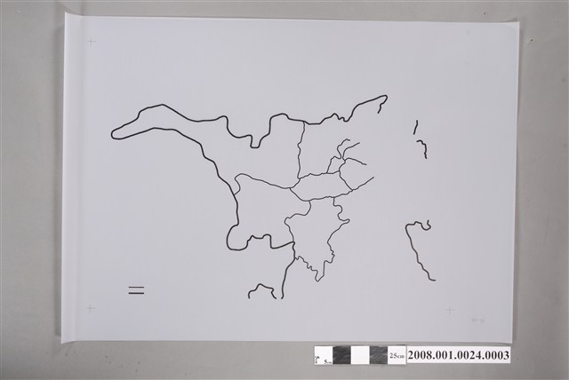 〈隋末群雄割據圖〉製版膠片州界 (共2張)