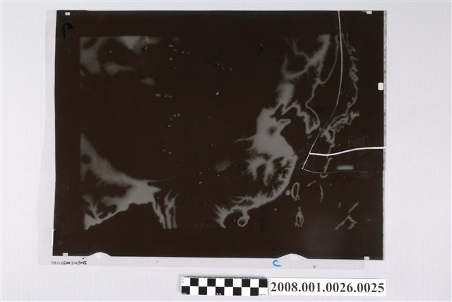 中華民國地圖製版陰片地形暈渲藍版 (共2張)