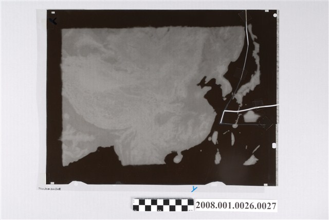 中華民國地圖製版陰片地形暈渲黃版 (共2張)