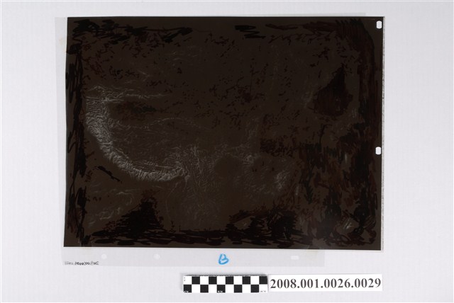 中華民國地圖製版陰片地形暈渲黑版 (共2張)