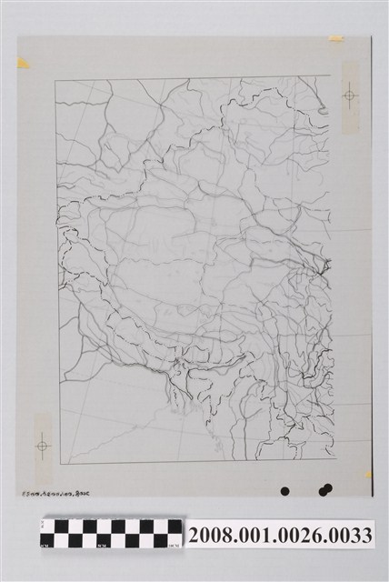 中華民國地圖左半部製版膠片行政界及公路 (共2張)