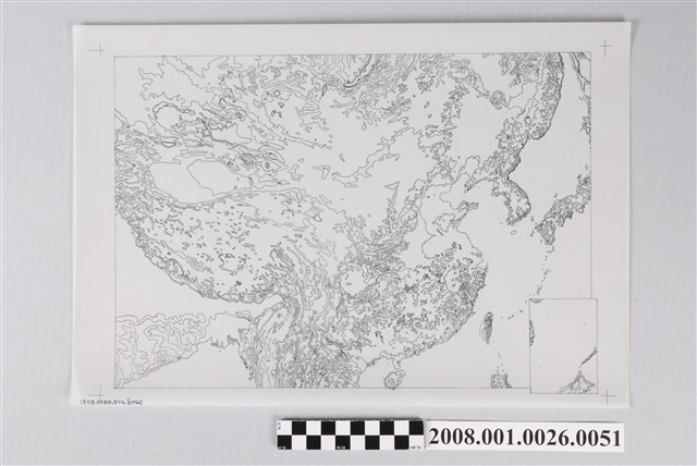 中華民國地圖製版膠片等高線 (共2張)