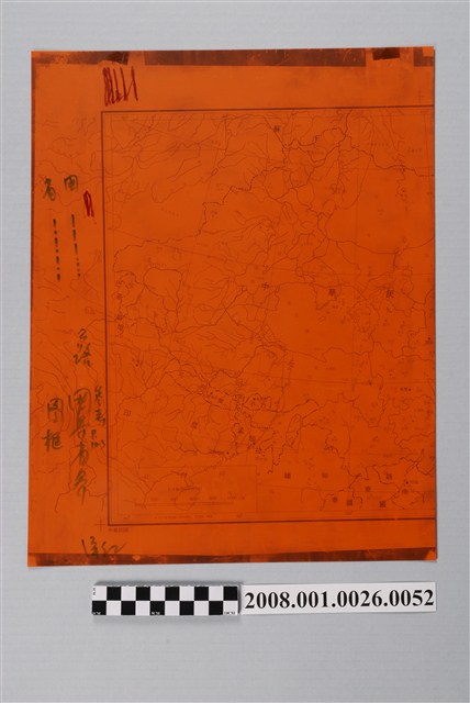 中華民國地圖左半部製版膠片行政界等 (共2張)