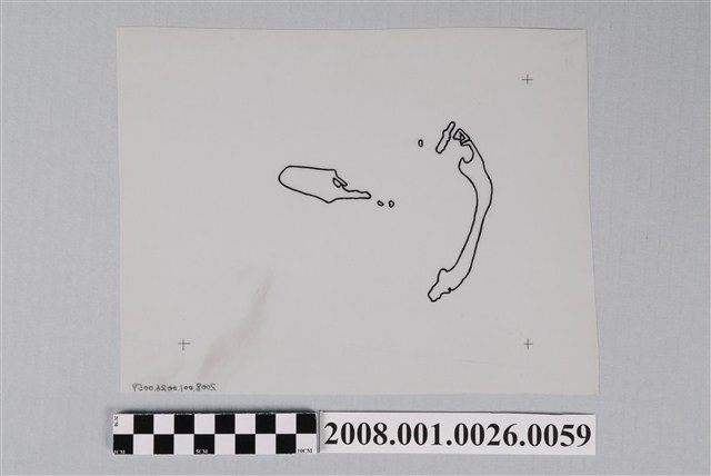 〈阿拉努卡環礁〉清繪膠片海岸線 (共2張)