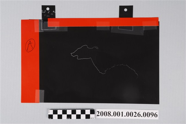 〈手繪墾丁鳥瞰圖〉製版陰片國家公園界 (共2張)