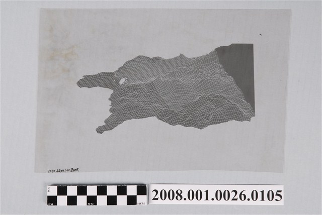 〈手繪墾丁鳥瞰圖〉製版陽片漁網圖套色 (共2張)