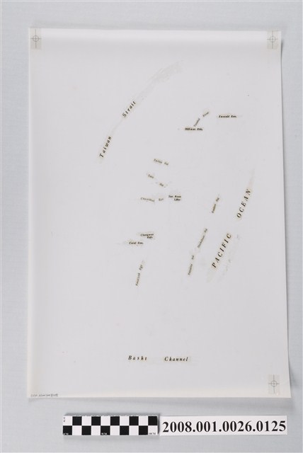 〈臺灣的國家公園〉製版陽片水體名 (共2張)