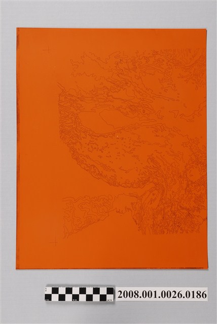 〈中華民國〉左半部製版膠片等高線 (共2張)