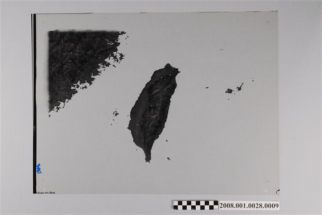 〈臺灣地圖〉製版膠片黃版 (共2張)