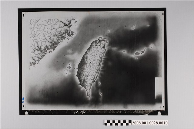 〈臺灣地圖〉製版膠片藍版 (共2張)