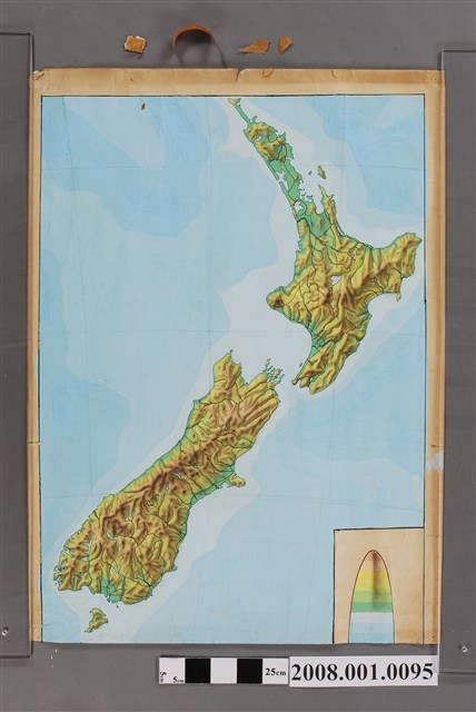 吳信政「紐西蘭地形圖」手稿 (共2張)