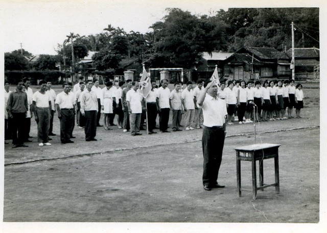 台東縣成功鎮民防團隊整編組織暨六十年度第一期常年訓練團長報告人數並恭請閱兵 (共1張)