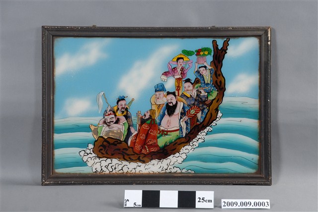 八仙過海玻璃畫神明彩 (共3張)