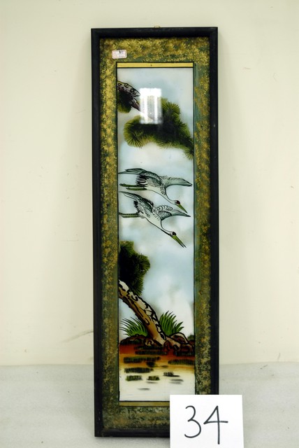 松鶴玻璃畫 (共4張)