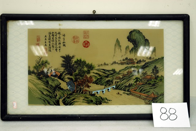 竹寫幽趣玻璃畫 (共4張)