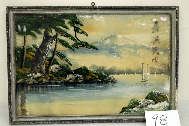 山水風景圖玻璃畫 (共4張)