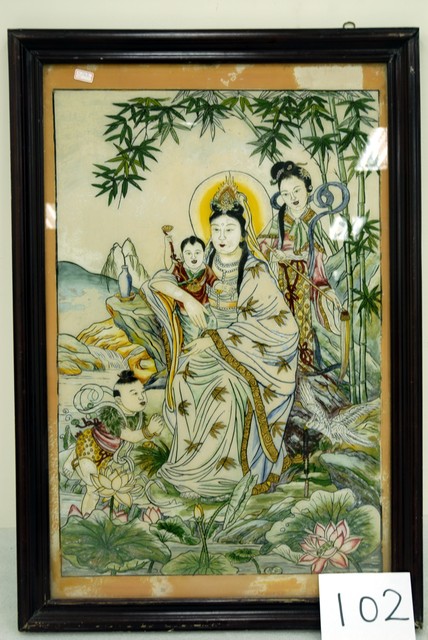 送子觀音玻璃畫神明彩 (共4張)