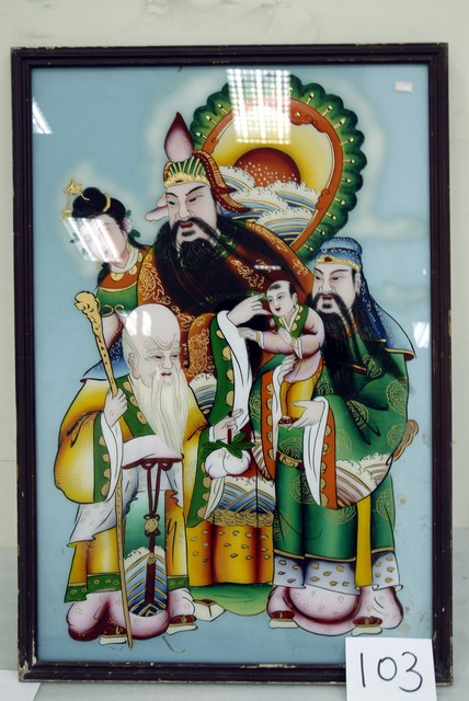 福祿壽玻璃畫神明彩 (共4張)