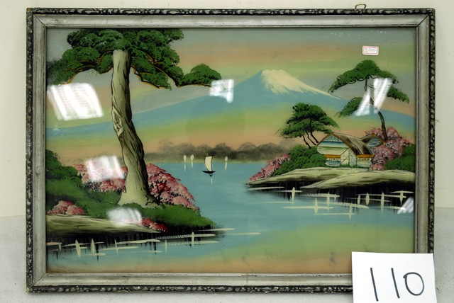 山水人家玻璃畫 (共4張)