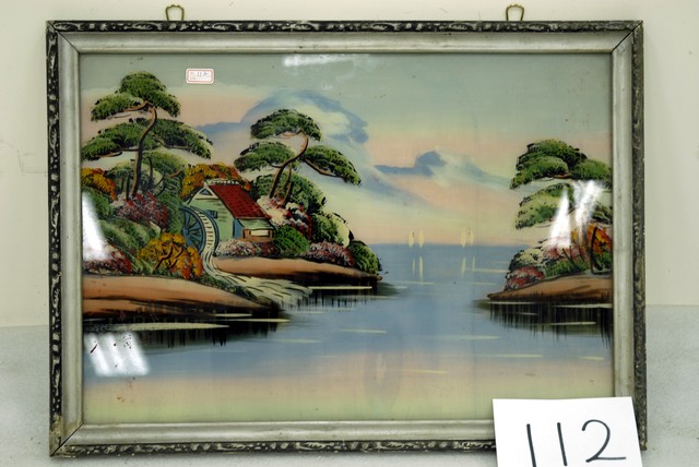 水車小屋玻璃畫 (共4張)