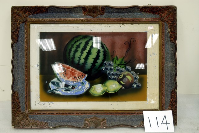 西瓜水果靜物玻璃畫 (共4張)