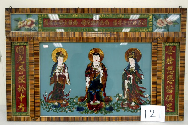 西方三聖玻璃畫神明彩 (共4張)