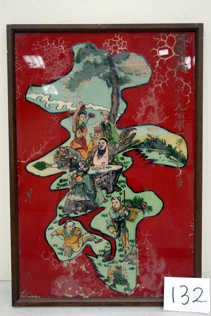 八仙祝壽玻璃畫 (共4張)