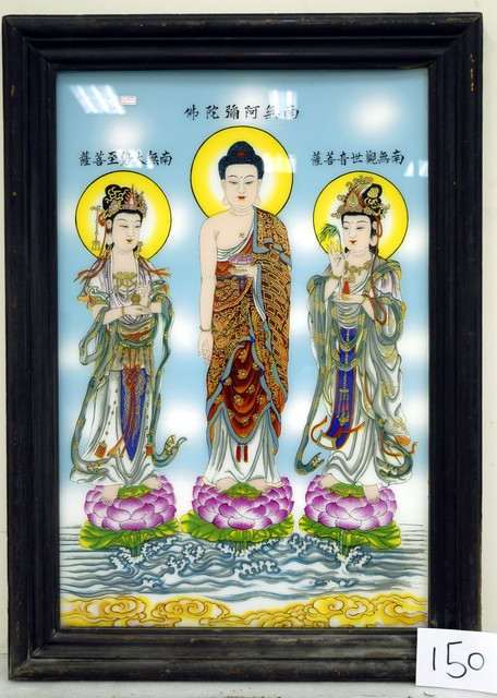 西方三聖玻璃畫神明彩 (共4張)