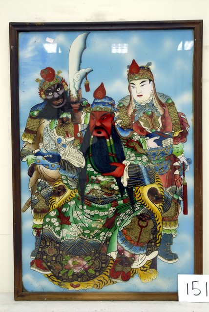 關聖帝君玻璃畫神明彩 (共4張)