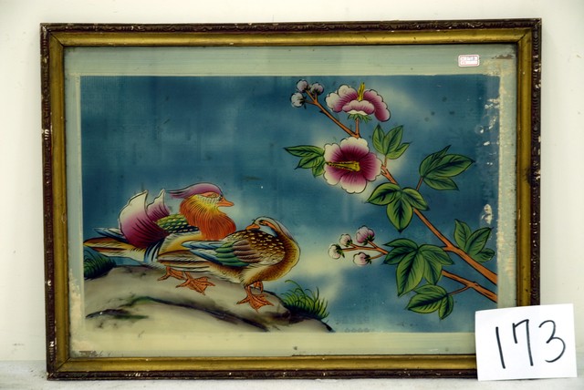 鴛鴦朱瑾玻璃畫 (共4張)