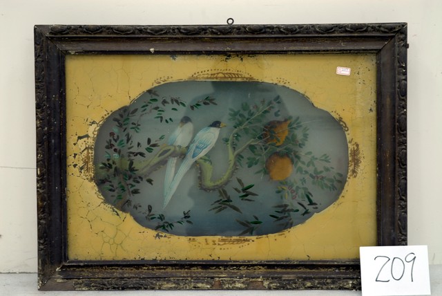 石榴鳥玻璃畫 (共4張)