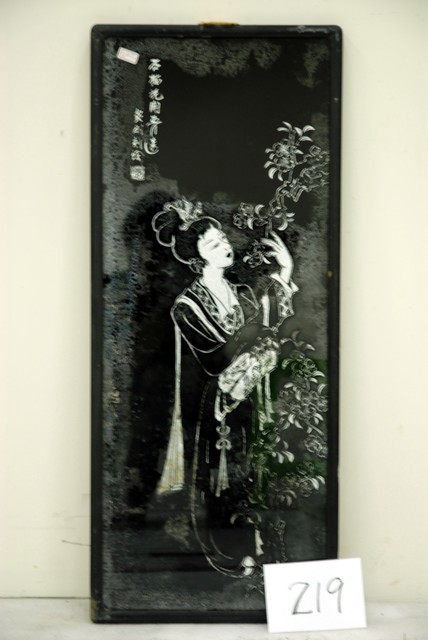 石榴美女玻璃畫 (共4張)