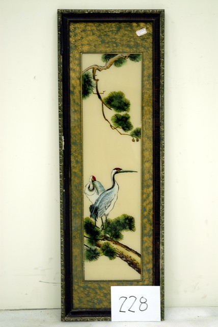 松鶴玻璃畫 (共4張)