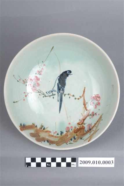 臺灣北投光華瓷器產手繪花卉鳥紋碗公 (共4張)