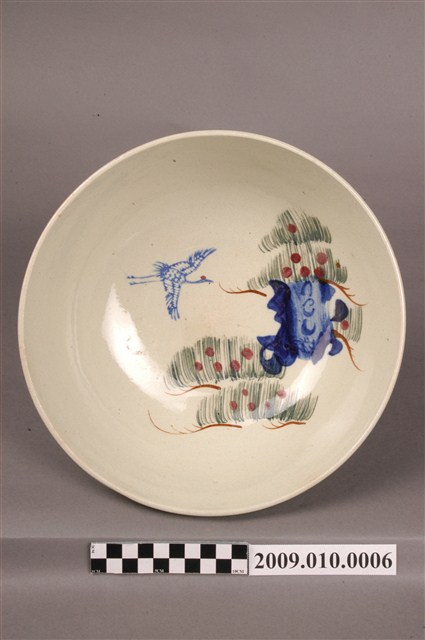 彩繪印花松樹鶴紋碗公 (共4張)