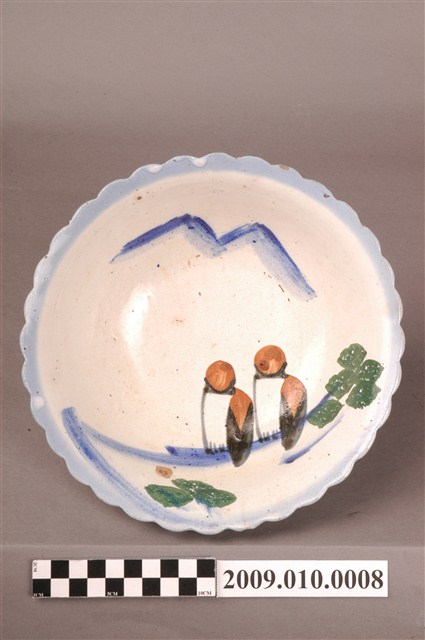 彩繪山水雙鳥紋碗公 (共4張)