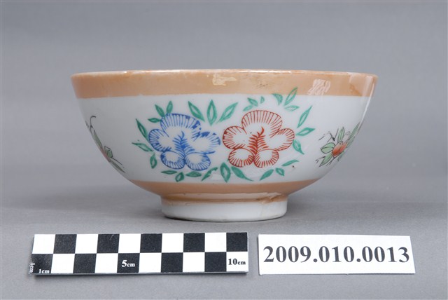 彩繪印花花果鳥紋碗 (共5張)