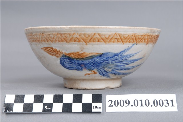 青花赤釉壓印鳳紋碗 (共4張)