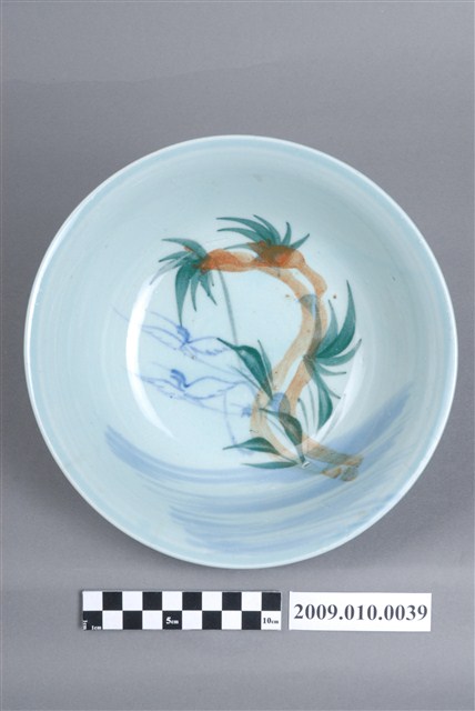 彩繪林投樹鶴紋碗公 (共4張)