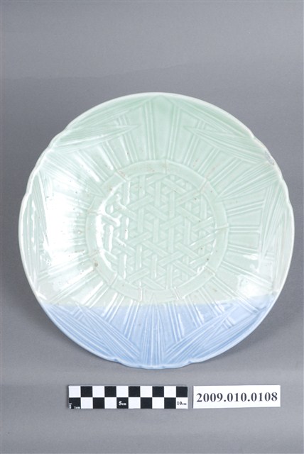 臺灣鶯歌產花竹葉篾紋盤 (共4張)