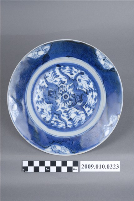 青花雙龍搶珠紋盤 (共4張)