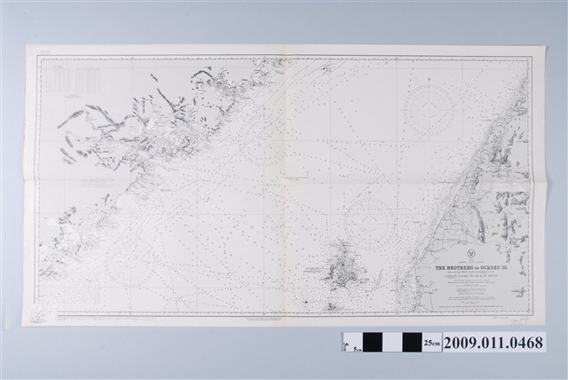 美國海軍部發行〈亞洲中國東部沿海－大小磨刀到烏坵島：含臺灣西部海岸〉 (共2張)