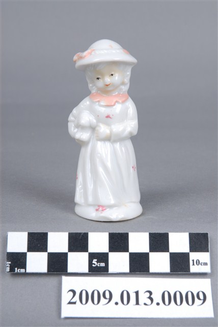 粉彩女孩與小狗陶瓷玩偶 (共5張)