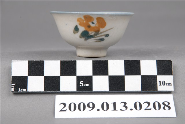 青花彩繪花卉紋小杯 (共10張)